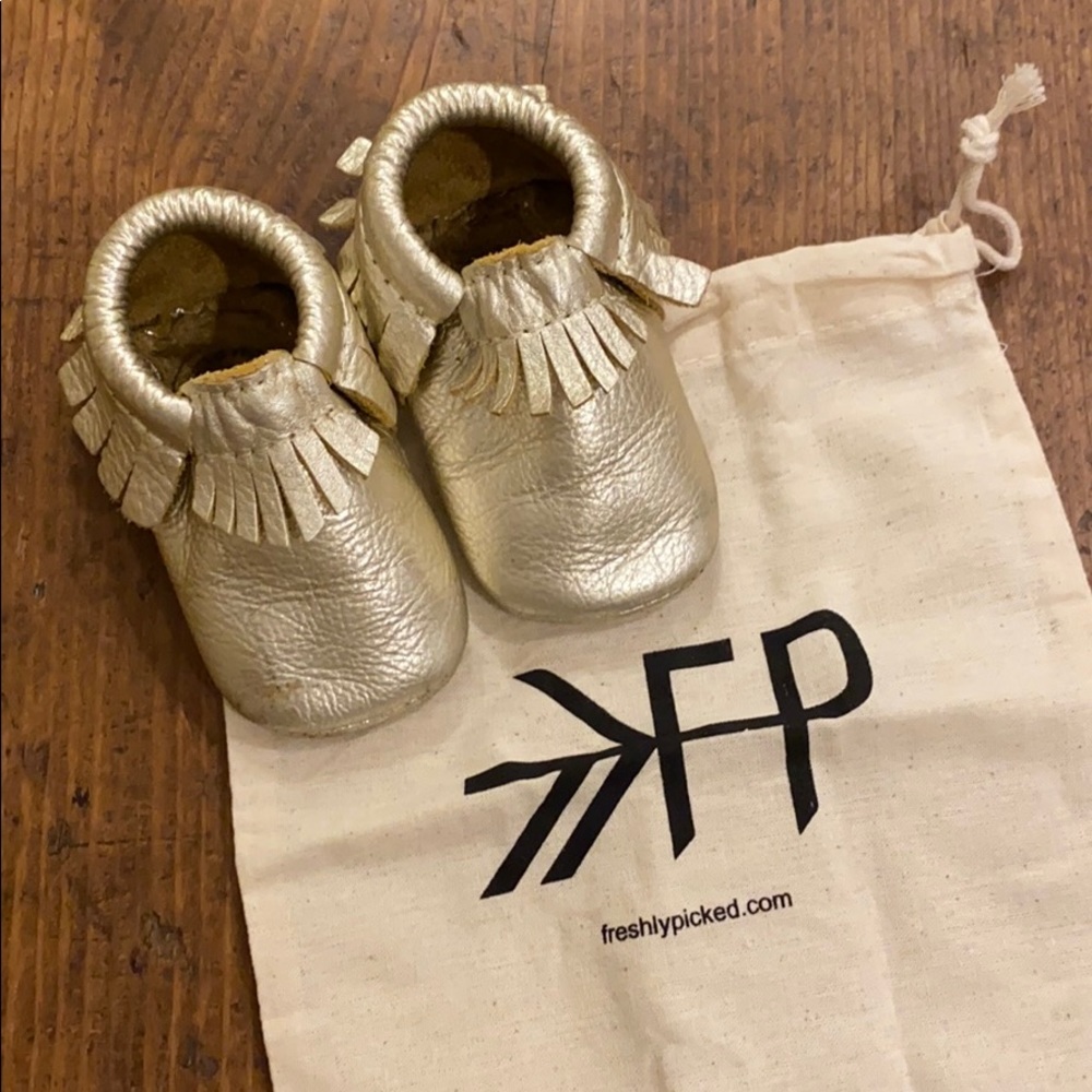 Gently Worn Size 2 Freshly Picked Moccasins.